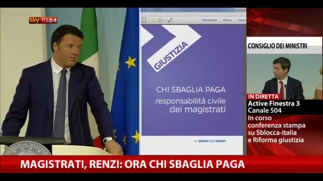 Giustizia civile, Renzi: è una rivoluzione