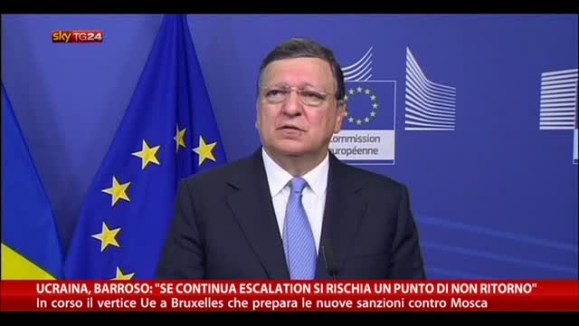 Ucraina, Barroso: se escalation rischio punto di non ritorno