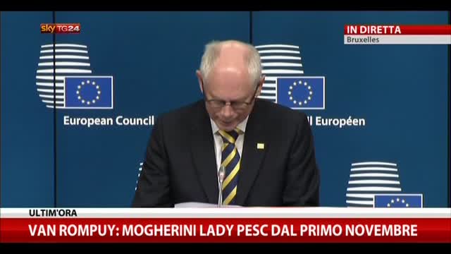 Van Rompuy: Mogherini sarà abile mediatrice