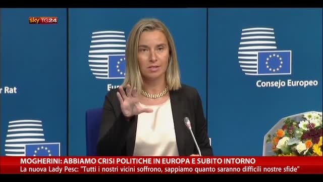 Mogherini: abbiamo crisi politiche in Europa e intorno
