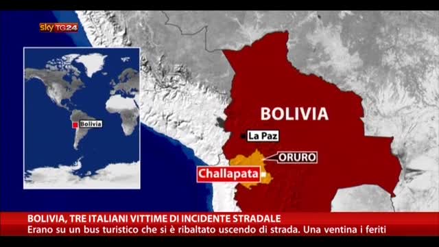 Bolivia, tre italiani vittime di un incidente stradale