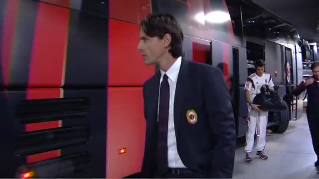 Milan-Lazio, l'arrivo dei rossoneri d'Inzaghi a San Siro