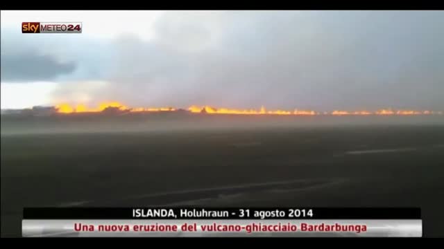 Islanda, nuova eruzione del vulcano ghiacciaio Bardarbunga