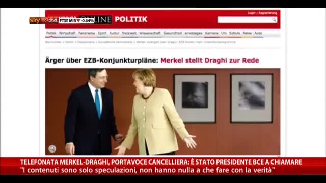 Portavoce Merkel: è stato Draghi a chiamare