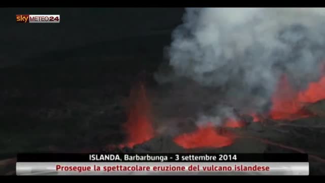 Islanda, prosegue la spettacolare eruzione del Bardarbunga