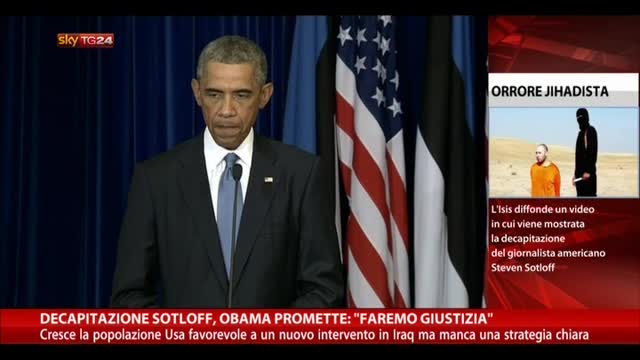 Decapitazione Sotloff, Obama promette: "faremo giustizia"
