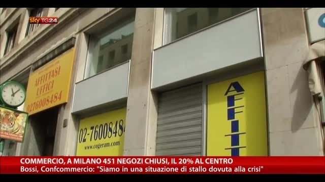Commercio, a Milano 451 negozi chiusi: il 20% al centro