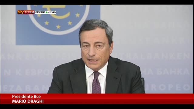 Draghi: peggioramento prospettive inflazione a medio termine