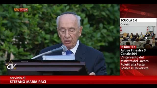 Peres incontra il Papa: costruiamo Onu delle religioni
