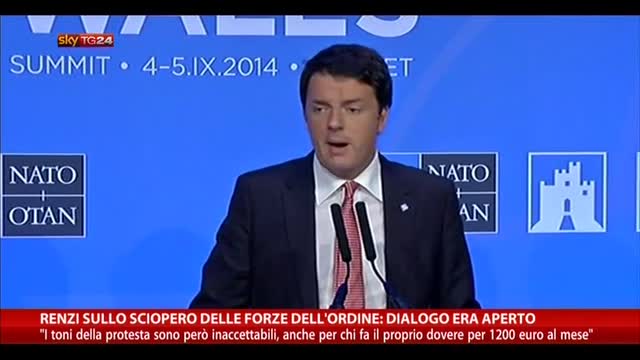 Sciopero delle forze dell'ordine, Renzi: dialogo era aperto