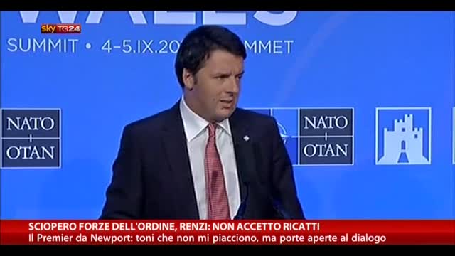 Sciopero Forze dell'Ordine, Renzi: non accetto ricatti