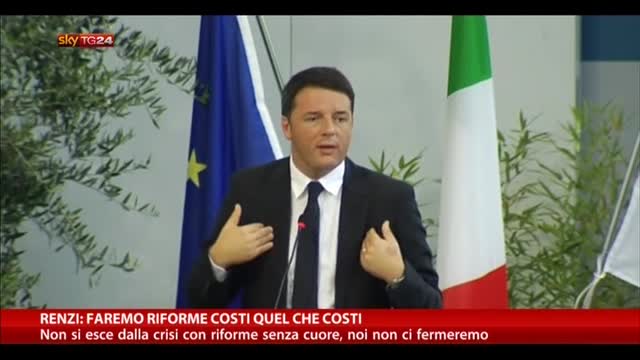 Renzi: faremo riforme costi quel che costi