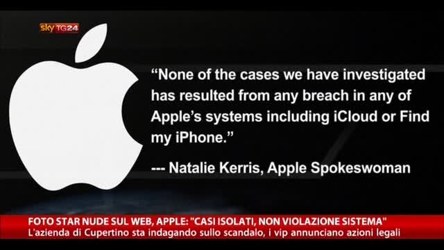 Foto star nude, Apple: Casi isolati, non violazione sistema