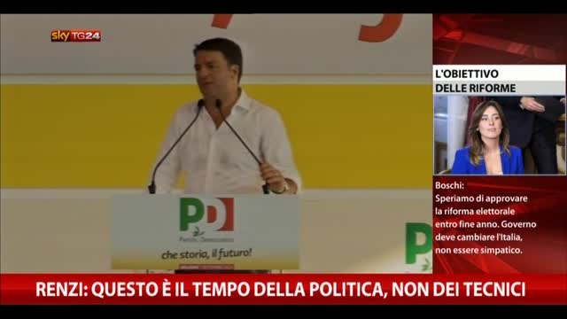 Renzi: questo è il tempo della politica, non dei tecnici