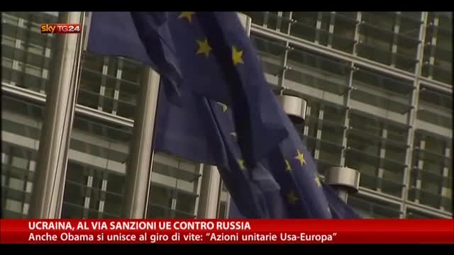 Ucraina, al via sanzioni UE contro Russia