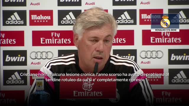 Real Madrid, Ancelotti: CR7 sta benone