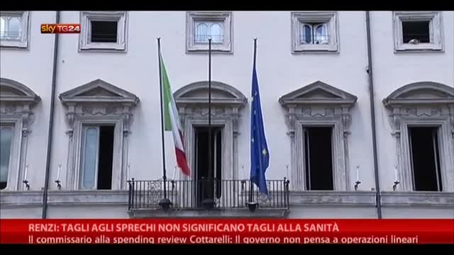 Renzi: "Tagli a sprechi non significano tagli alla sanità"