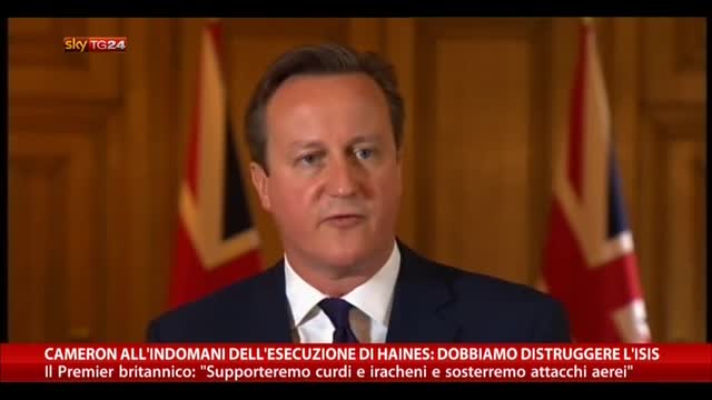 Esecuzione Haines, Cameron: "Dobbiamo distruggere l'ISIS"