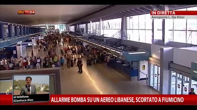 Allarme bomba su un aereo libanese, scortato a Fiumicino