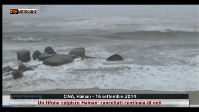 Cina: tifone colpisce Hainan: cancellati centinaia di voli