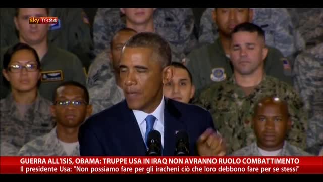 Isis e Iraq, Obama: truppe Usa non avranno missione di terra