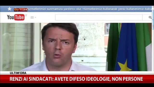 Lavoro, Renzi: non vogliamo Thatcher ma cittadini uguali