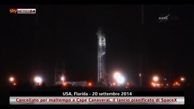 Usa, NASA: cancellato per maltempo  il lancio di SpaceX