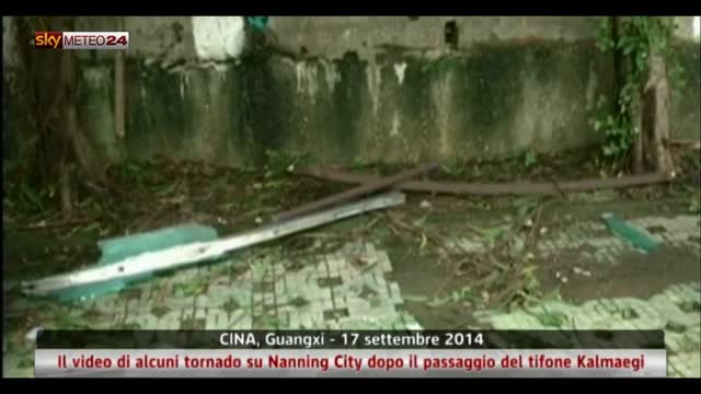 Cina, tornado colpiscono Nanning City dopo tifone Kalmaegi