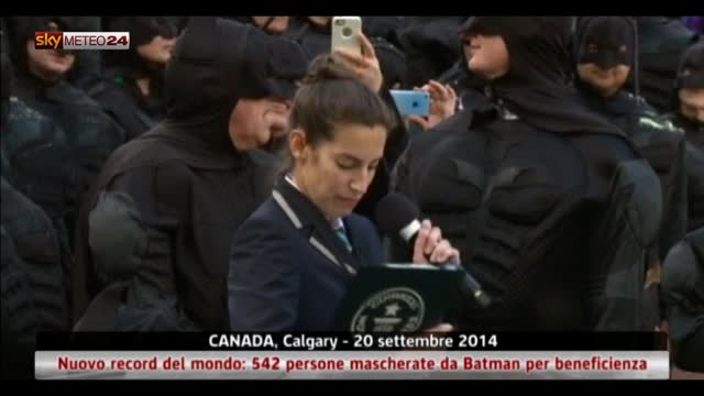 Canada, record del mondo:  542 persone mascherate da Batman
