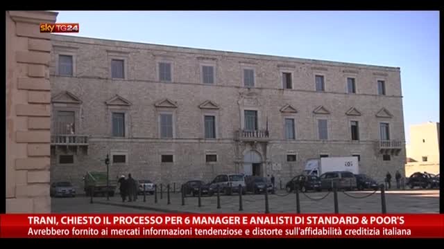 Trani, chiesto processo per 6 manager di Standard & Poor's
