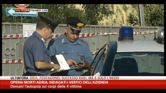 Operai morti ad Adria, indagati i vertici dell'azienda
