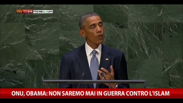 ONU, Obama: "Non saremo mai in guerra con l'Islam"