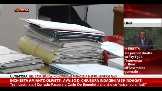 Amianto Olivetti, avviso di chiusura indagini ai 39 indagati