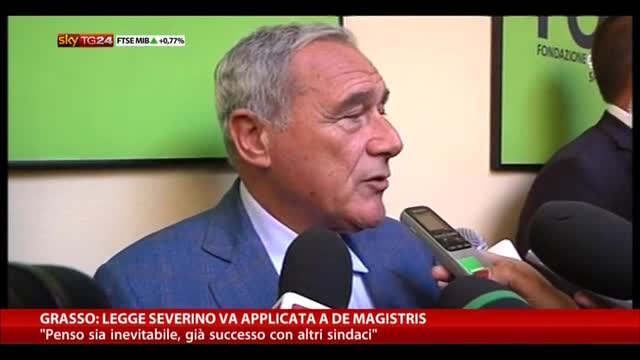Grasso: legge Severino va applicata a De Magistris