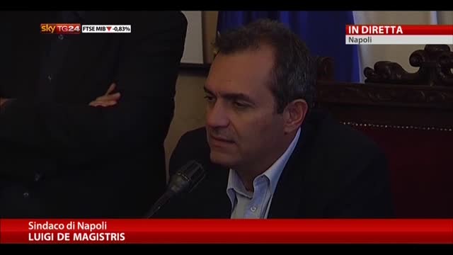Conferenza stampa del sindaco di Napoli De Magistris