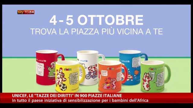Unicef, le "tazze dei diritti" in 900 piazze italiane