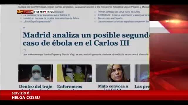 Ebola, allarme in Spagna, 4 nuovi possibili casi di contagio