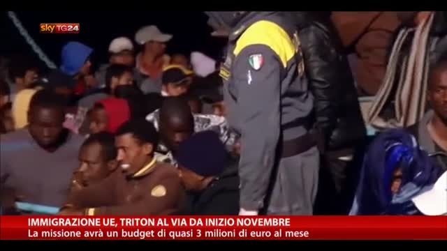 Immigrazione Ue, Triton al via da inizio novembre