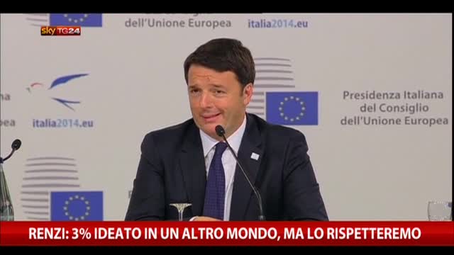 Renzi: "3% ideato in un altro mondo, ma lo rispetteremo"