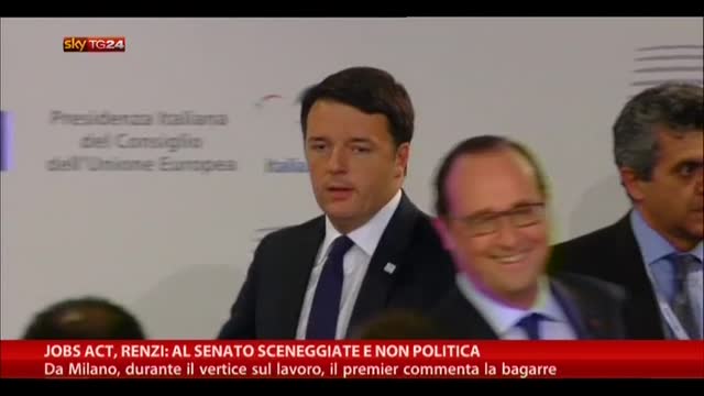 Jobs Act, Renzi: al senato sceneggiate e non politica