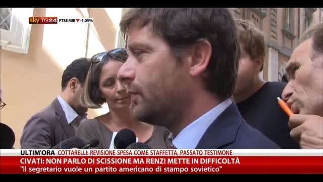 Civati: non parlo di scissione ma Renzi mette in difficoltà