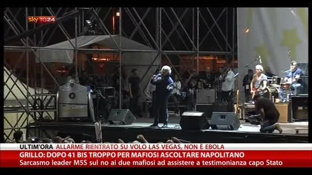 Grillo: "Dopo 41bis troppo per mafiosi ascoltare Napolitano"