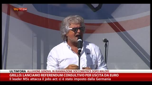 Grillo: lanciamo referendum consultivo per uscita da euro