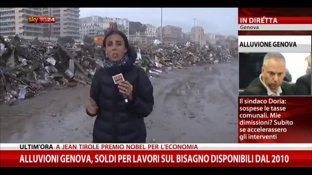 Alluvione, lungomare Genova diventa discarica a cielo aperto