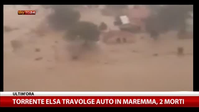 Torrente Elsa travolge auto in maremma, 2 morti
