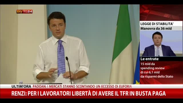 Renzi: "Cancellata componente lavoro dall'IRAP"