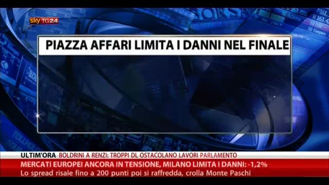 Mercati europei in tensione, Milano limita i danni: -1,2%