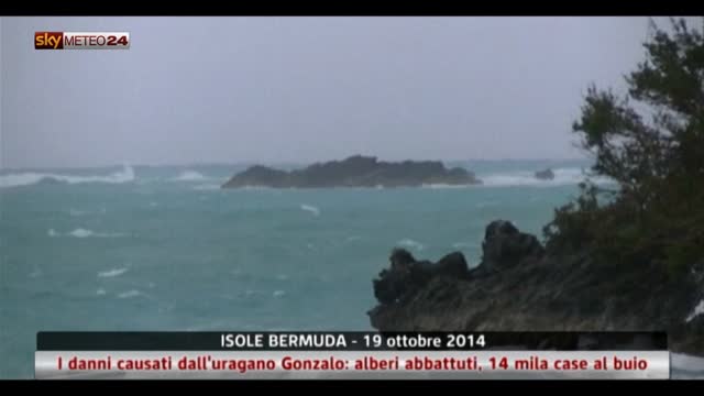 I danni causati dall’uragano Gonzalo alle Isole Bermuda