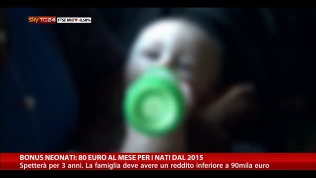 Bonus neonati: 80 euro al mese per i nati dal 2015
