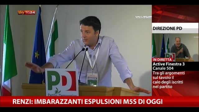 Renzi: imbarazzanti espulsioni M5S di oggi